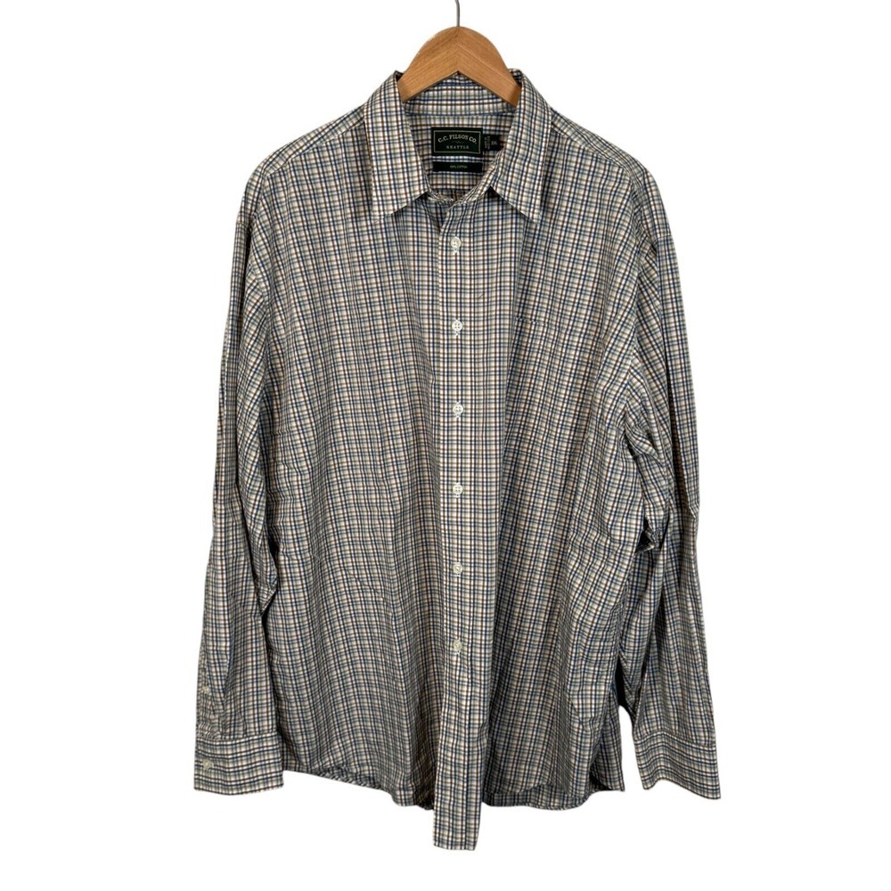 CC Filson Co Button Down‎ Shirt Plaid Cotton Long Sleeve Mens Size XXL Seattle